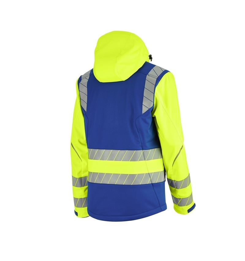 Pracovní bundy: Výstražná zimní softshellová bunda e.s.motion 24/7 + modrá chrpa/výstražná žlutá 4