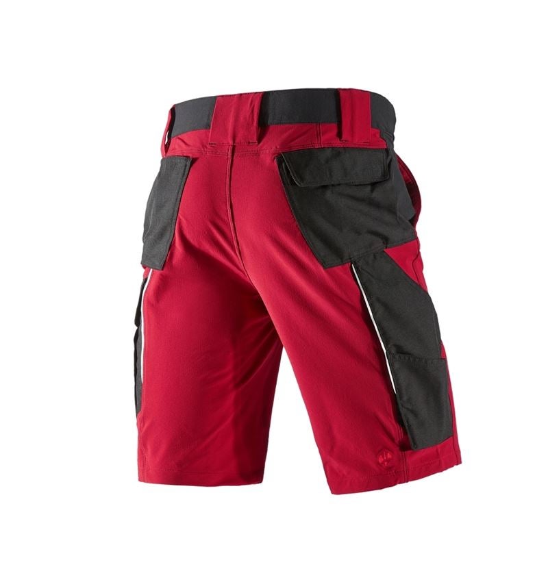 Pracovní kalhoty: Funkční short e.s.dynashield + ohnivě červená/černá 3