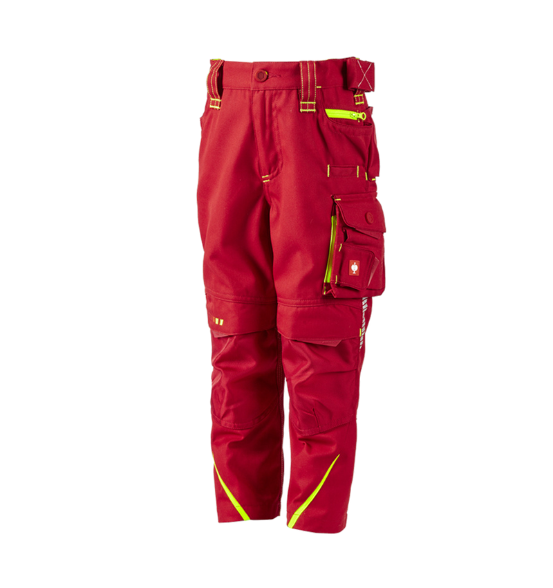 Kalhoty: Kalhoty do pasu e.s.motion 2020, dětské + ohnivě červená/výstražná žlutá 1