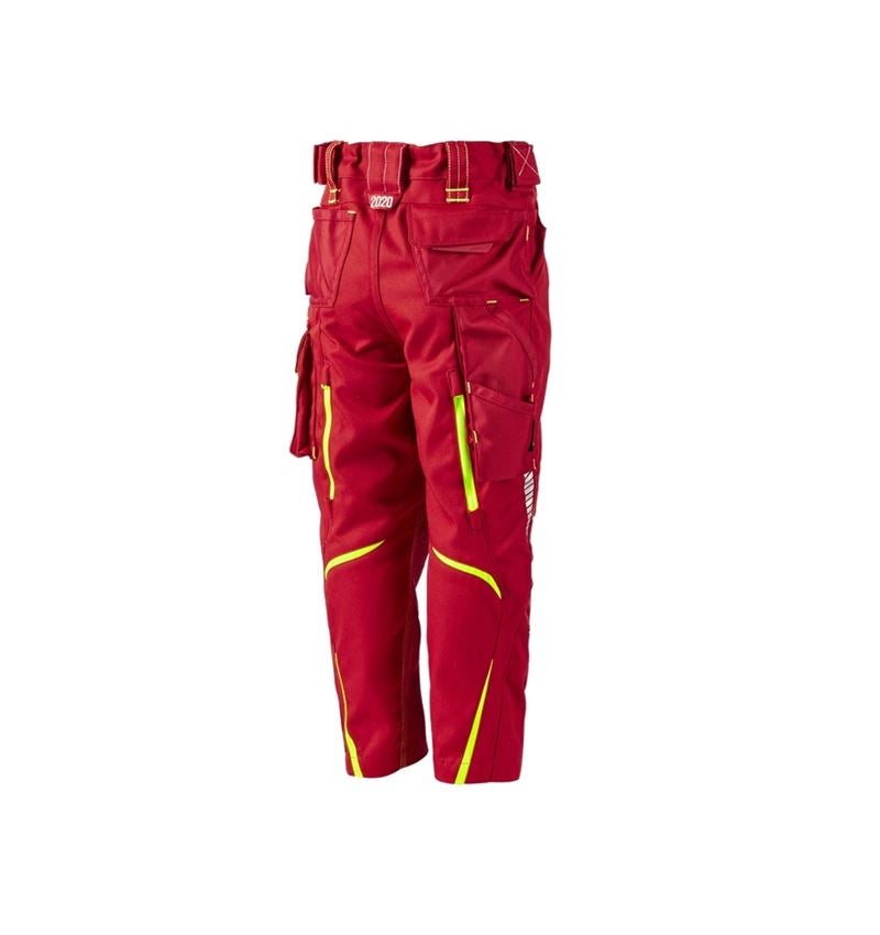 Kalhoty: Kalhoty do pasu e.s.motion 2020, dětské + ohnivě červená/výstražná žlutá 2
