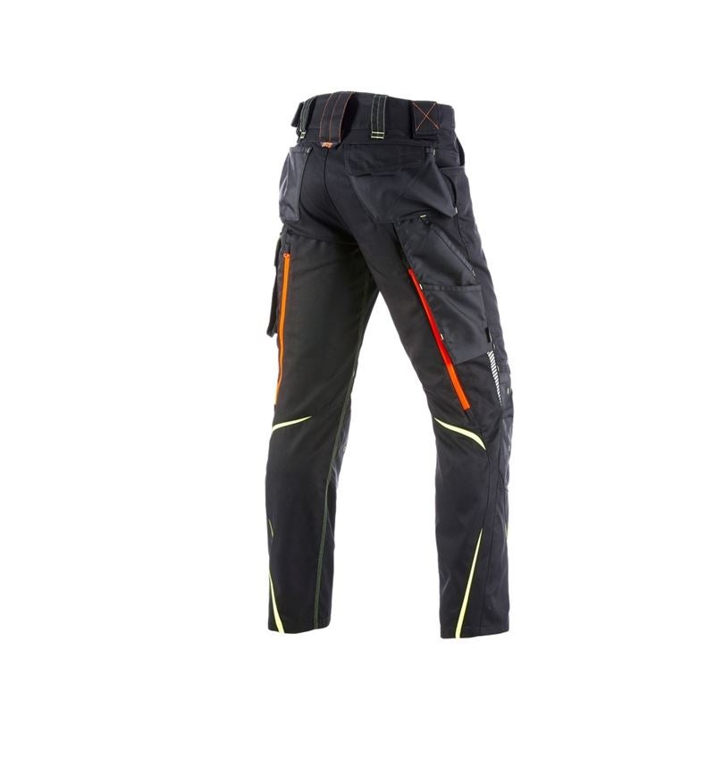 Pracovní kalhoty: Kalhoty e.s.motion 2020 + černá/výstražná žlutá/výstražná oranžová 3