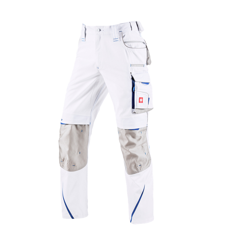Pracovní kalhoty: Kalhoty e.s.motion 2020 + bílá/enciánově modrá 2