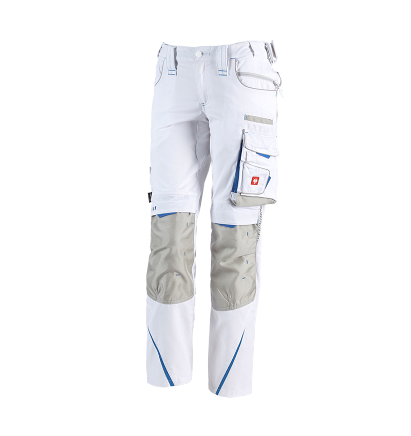Pracovní kalhoty: Dámské kalhoty e.s.motion 2020 + bílá/enciánově modrá 2