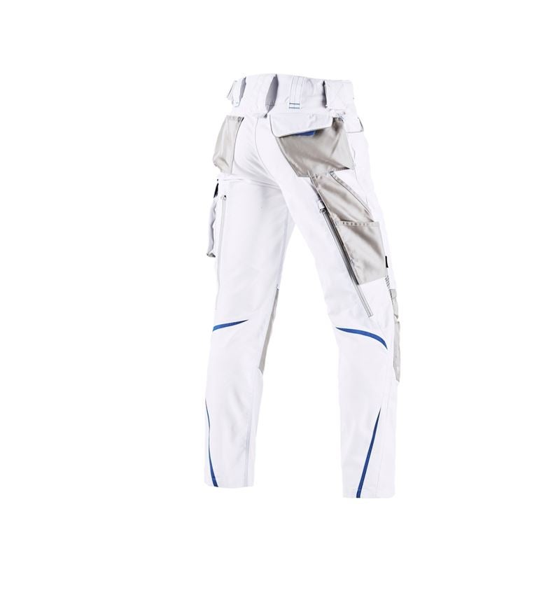 Pracovní kalhoty: Zimní kalhoty do pasu e.s.motion 2020, pánské + bílá/enciánově modrá 4