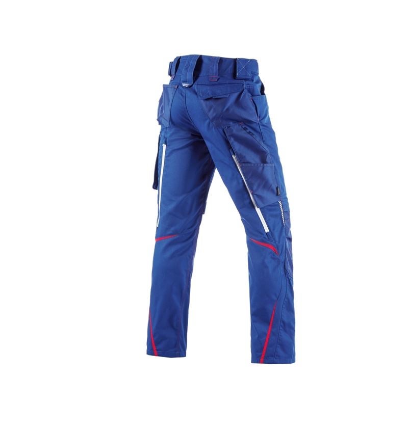 Chlad: Zimní kalhoty do pasu e.s.motion 2020, pánské + modrá chrpa/ohnivě červená 3