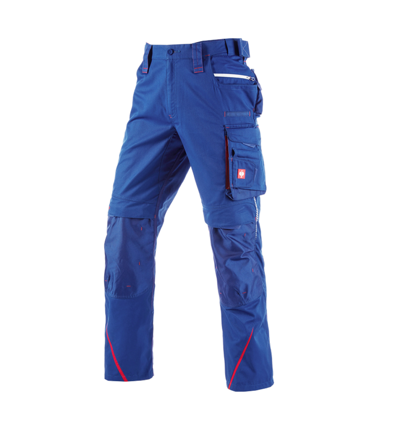 Pracovní kalhoty: Zimní kalhoty do pasu e.s.motion 2020, pánské + modrá chrpa/ohnivě červená 2
