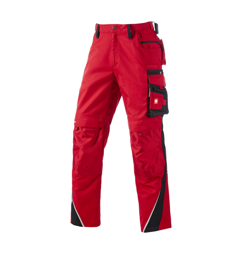Pracovní kalhoty: Kalhoty do pasu e.s.motion, zimní + červená/černá 2