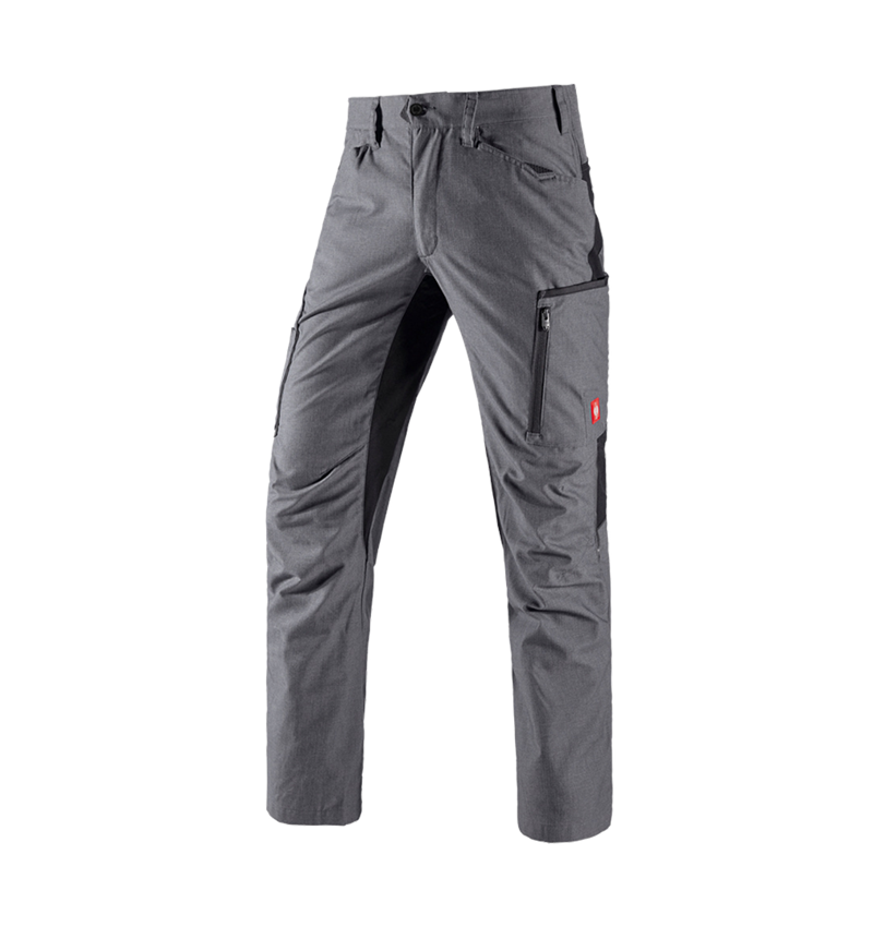 Pracovní kalhoty: Kalhoty do pasu e.s.vision, pánská + cement melanž/černá 2