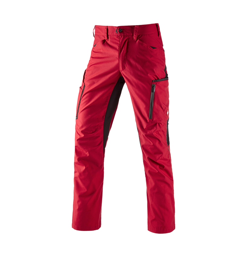 Pracovní kalhoty: Kalhoty do pasu e.s.vision, pánská + červená/černá 2