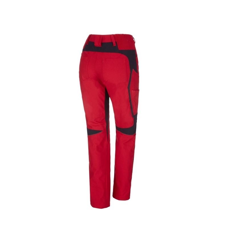 Pracovní kalhoty: Dámské kalhoty e.s.vision + červená/černá 3