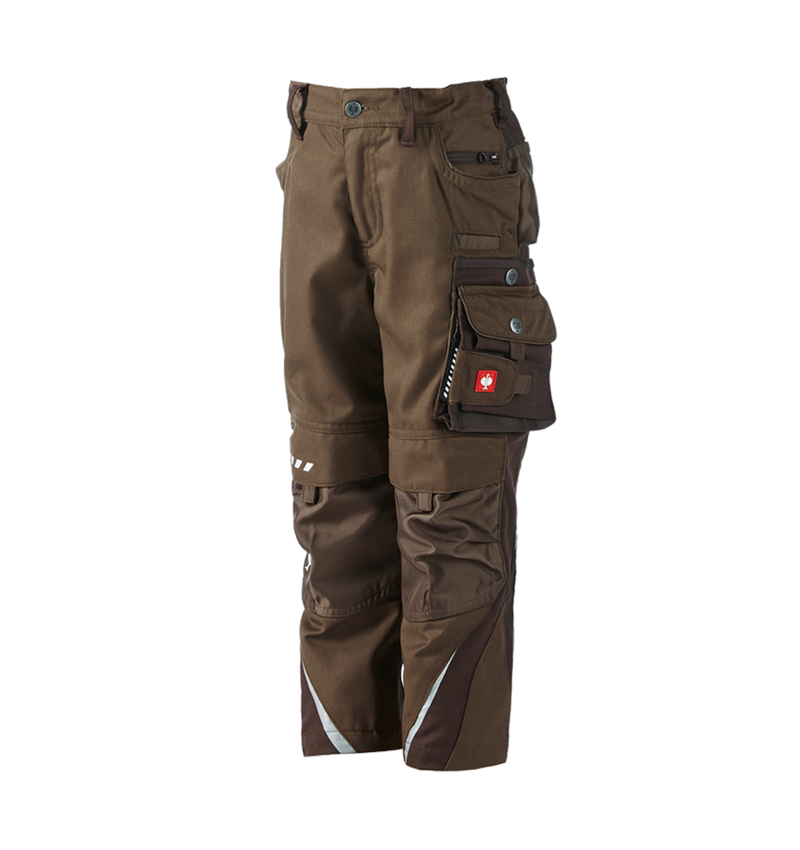 Kalhoty: Dětské kalhoty do pasu e.s.motion, zimní + lískový oříšek/kaštan