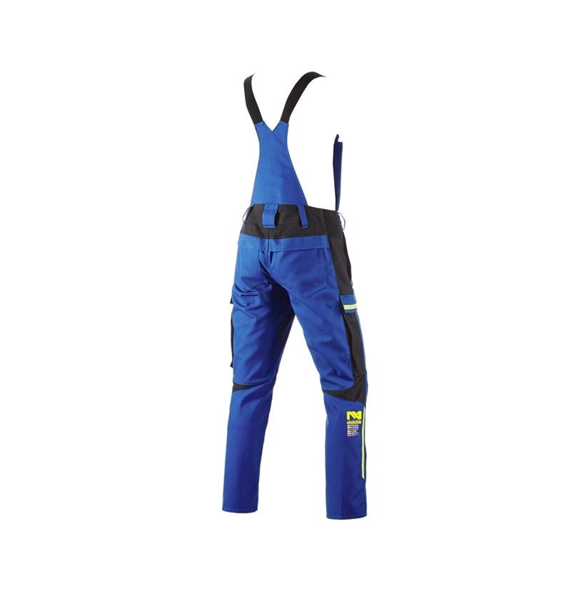 Pracovní kalhoty: Kalhoty s laclem e.s.vision multinorm* + modrá chrpa/černá 3