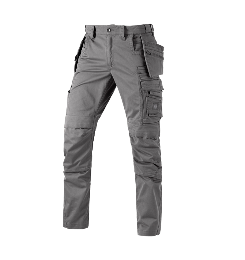 Pracovní kalhoty: Kalhoty do pasu e.s.motion ten tool-pouch + granitová 1