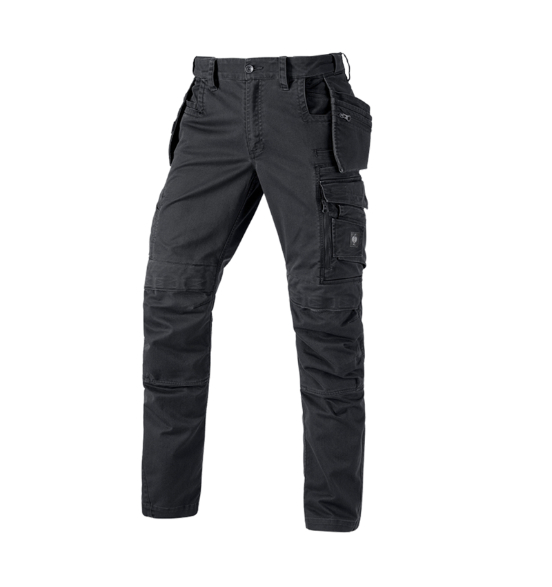 Pracovní kalhoty: Kalhoty do pasu e.s.motion ten tool-pouch + oxidově černá 2