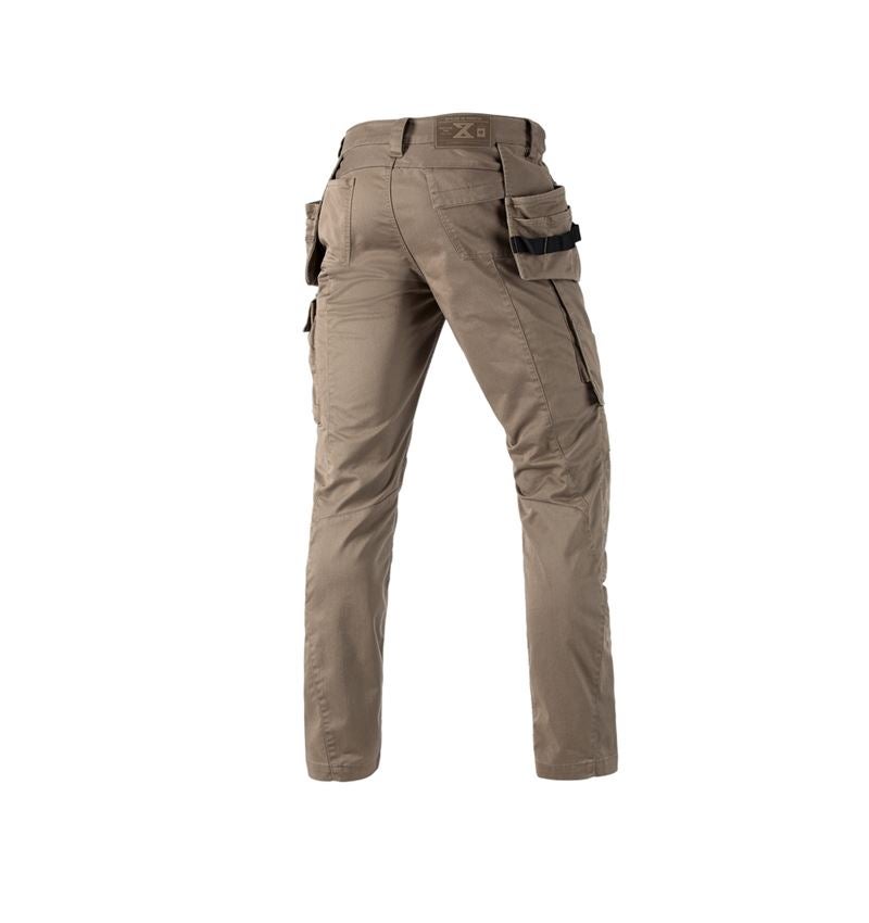 Pracovní kalhoty: Kalhoty do pasu e.s.motion ten tool-pouch + popelavě hnědá 2