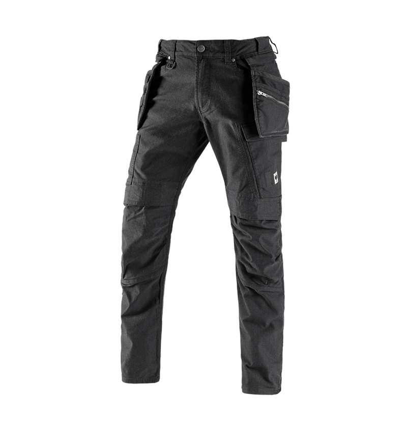 Instalatéři: Kalhoty s pouzdrovými kapsami e.s.vintage + černá 2