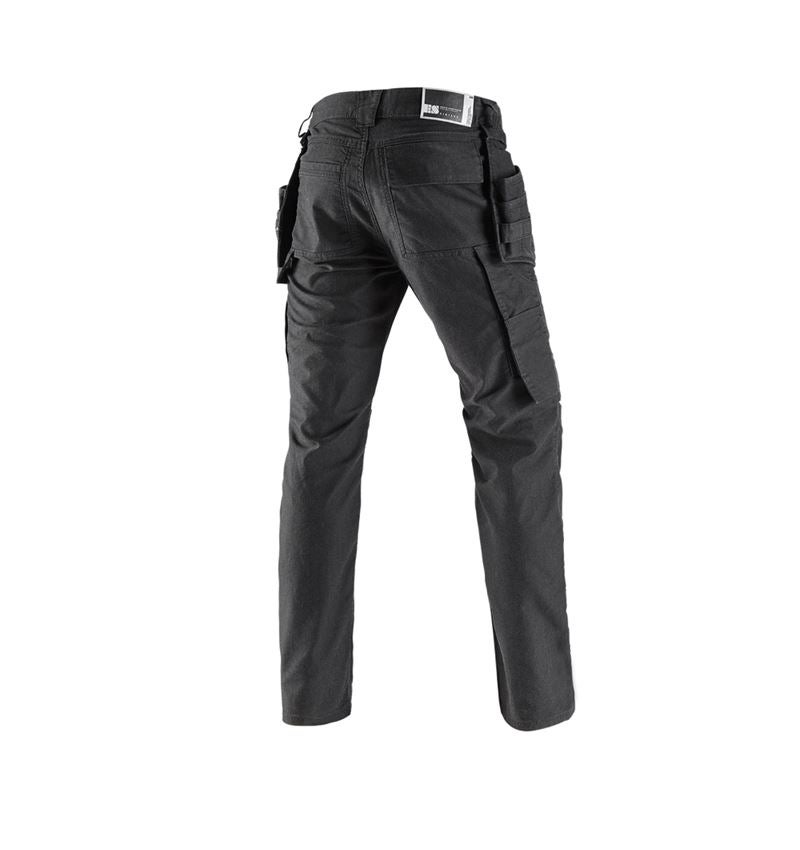 Pracovní kalhoty: Kalhoty s pouzdrovými kapsami e.s.vintage + černá 3