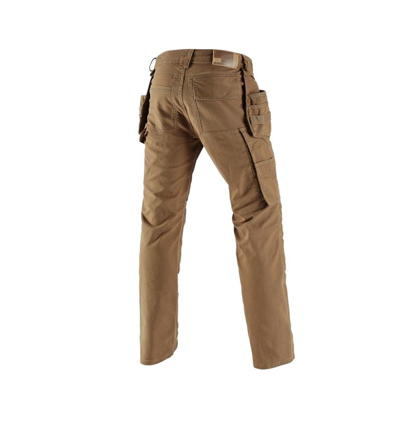 Pracovní kalhoty: Kalhoty s pouzdrovými kapsami e.s.vintage + sépiová 2