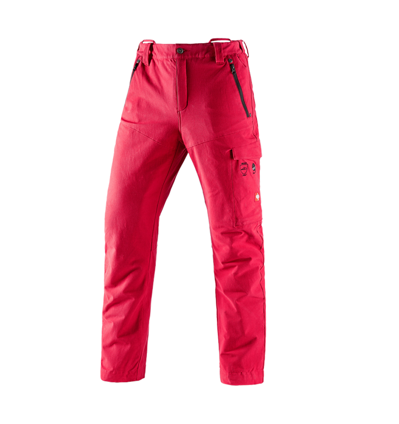 Lesnické / protipořezové oblečení: Lesnické protip. kalhoty do pasu e.s.cotton touch + ohnivě červená 2