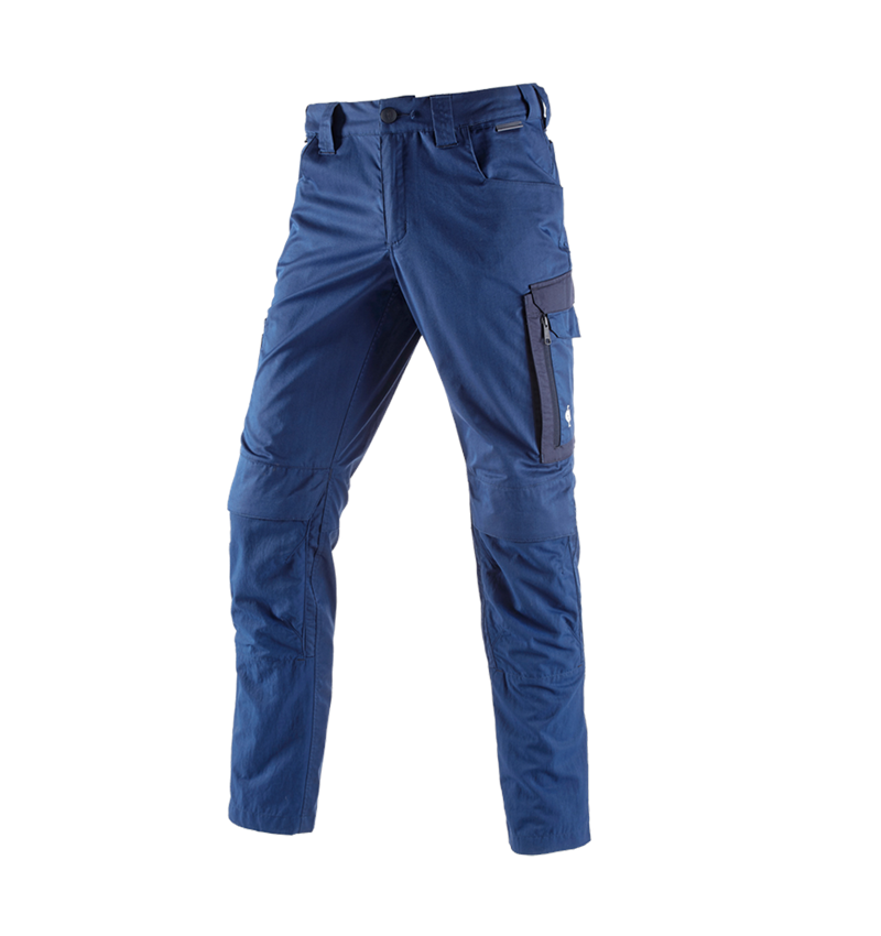 Pracovní kalhoty: Kalhoty do pasu e.s.concrete light + alkalická modrá/hlubinná modrá 3
