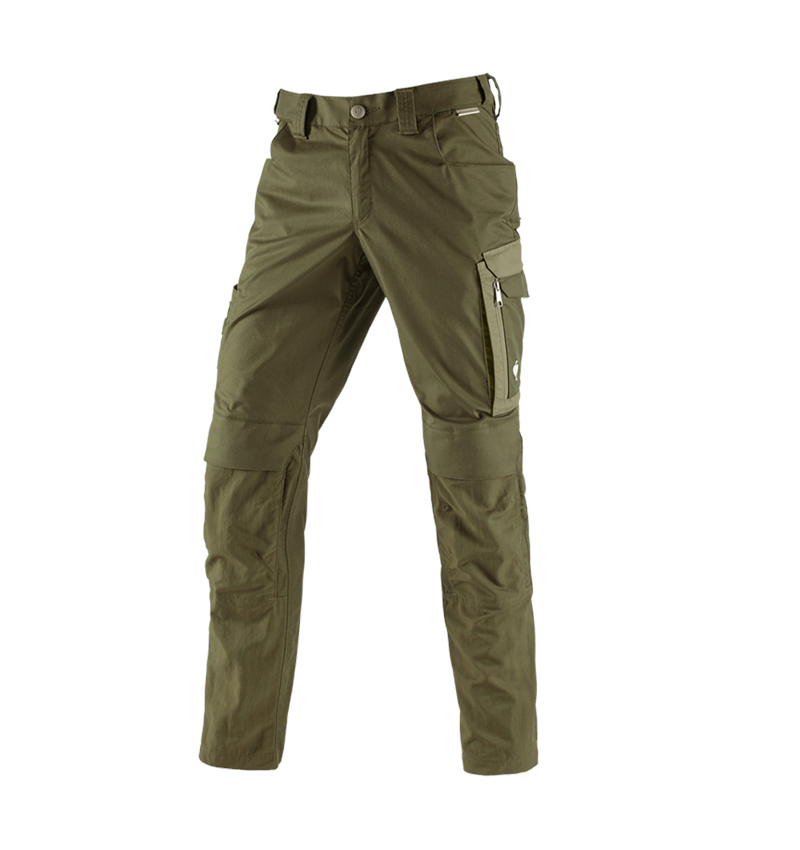 Pracovní kalhoty: Kalhoty do pasu e.s.concrete light + bahnitá zelená/kavylová zelená 3