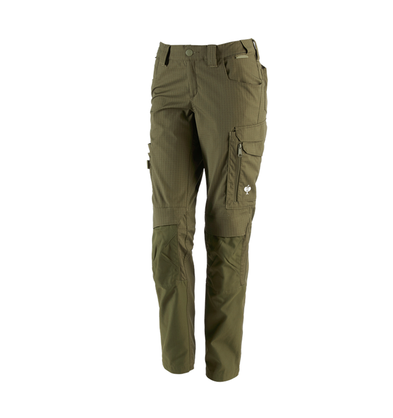Pracovní kalhoty: Kalhoty do pasu e.s.concrete solid, dámská + bahnitá zelená 2