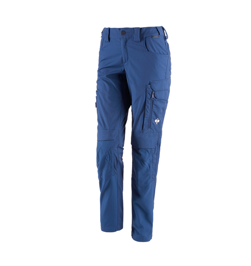 Pracovní kalhoty: Kalhoty do pasu e.s.concrete solid, dámská + alkalická modrá 2