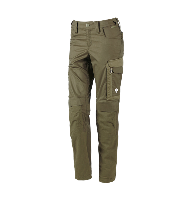 Pracovní kalhoty: Kalhoty do pasu e.s.concrete light, dámská + bahnitá zelená/kavylová zelená 2
