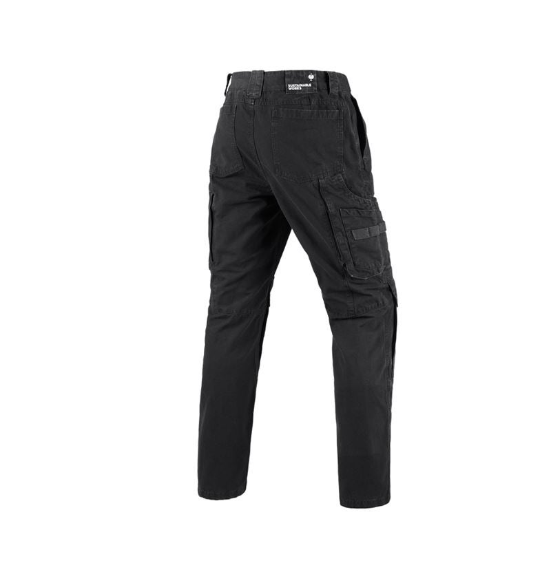 Pracovní kalhoty: Kalhoty do pasu e.s.botanica + přírodní černá 3