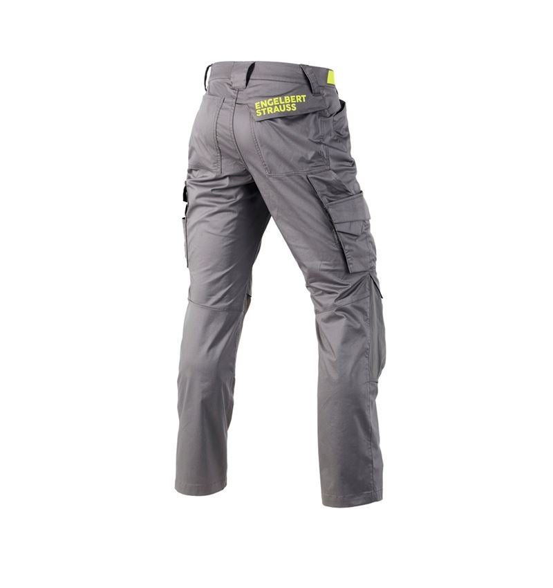 Pracovní kalhoty: Kalhoty do pasu e.s.trail + čedičově šedá/acidově žlutá 3
