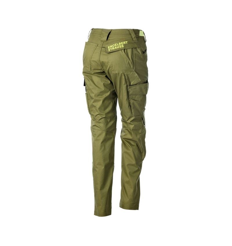 Pracovní kalhoty: Kalhoty do pasu e.s.trail, dámská + jalovcová zelená/citronově zelená 4