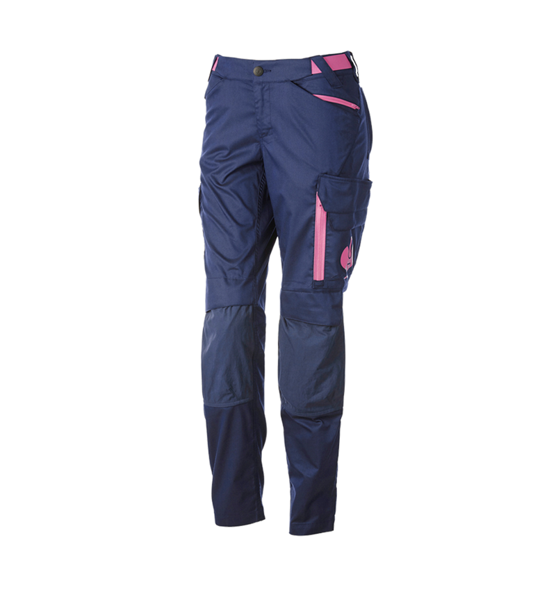 Pracovní kalhoty: Kalhoty do pasu e.s.trail, dámská + hlubinněmodrá/tara pink 4