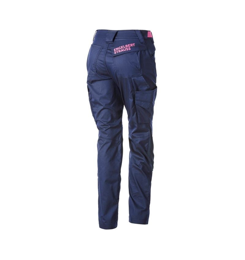 Pracovní kalhoty: Kalhoty do pasu e.s.trail, dámská + hlubinněmodrá/tara pink 5