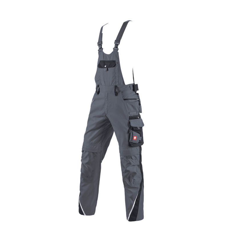 Instalatéři: Zimní kalhoty s laclem e.s.motion + šedá/černá 2