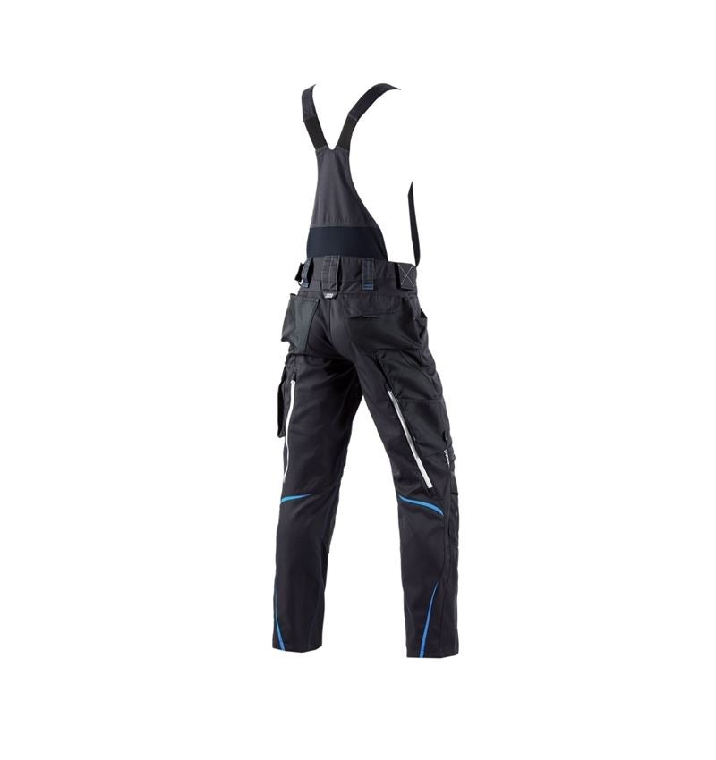 Pracovní kalhoty: Kalhoty s laclem e.s.motion 2020 + grafit/enciánově modrá 3