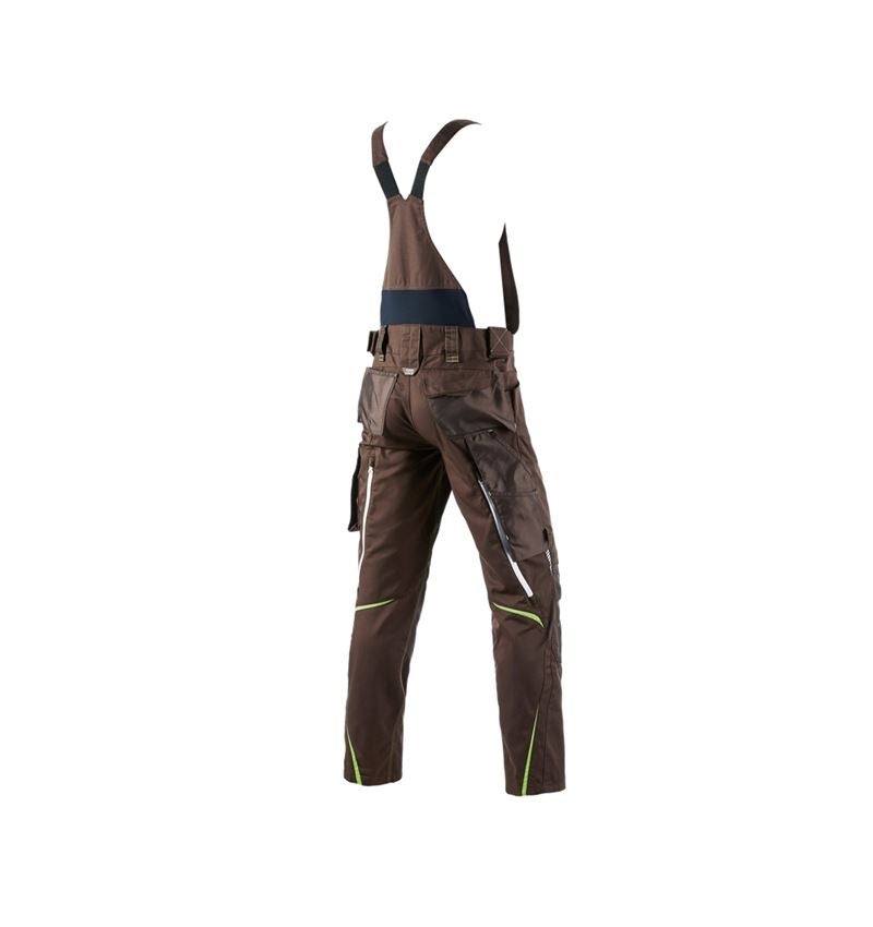 Pracovní kalhoty: Kalhoty s laclem e.s.motion 2020 + kaštan/mořská zelená 3