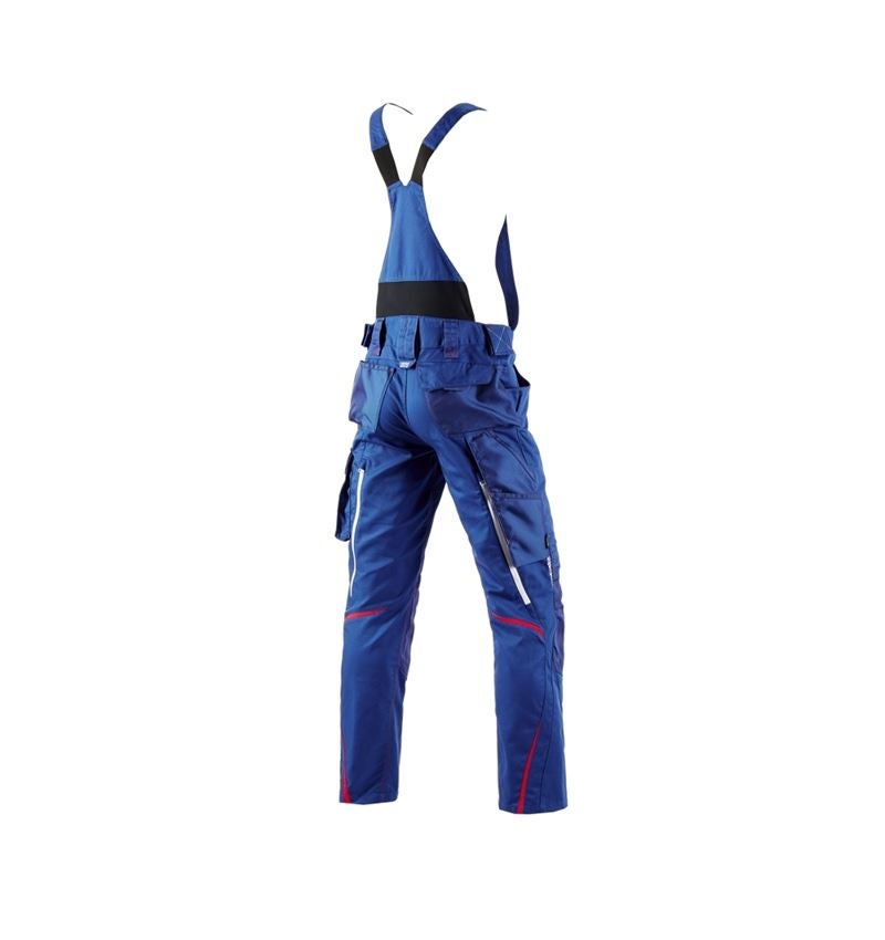 Instalatéři: Kalhoty s laclem e.s.motion 2020 + modrá chrpa/ohnivě červená 3