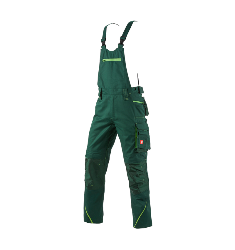 Pracovní kalhoty: Kalhoty s laclem e.s.motion 2020 + zelená/mořská zelená 2
