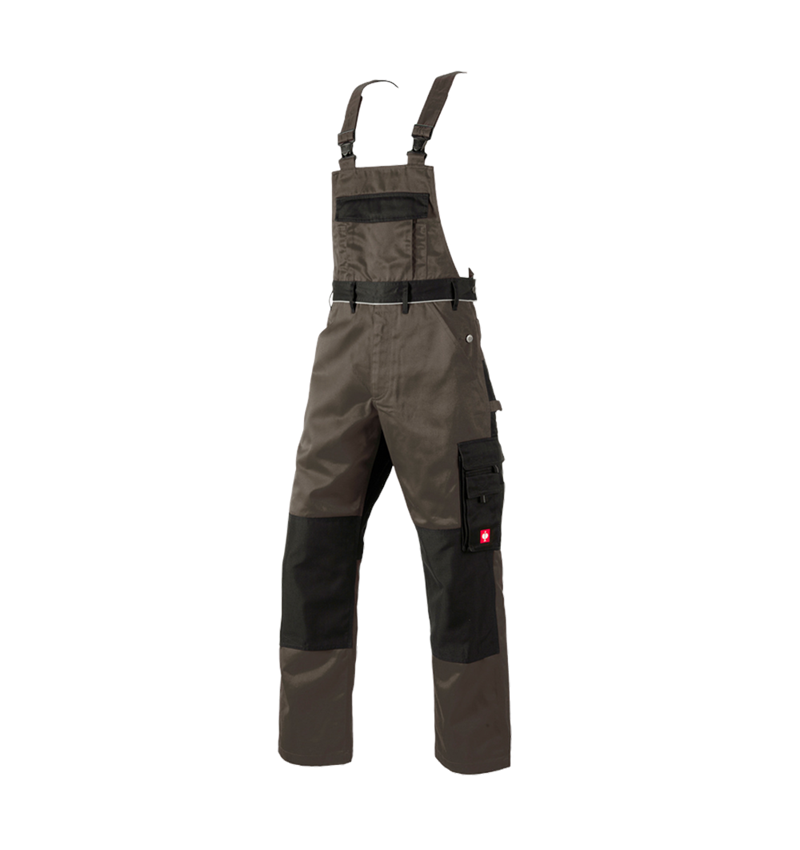 Pracovní kalhoty: Kalhoty s laclem e.s.image + olivová/černá 2