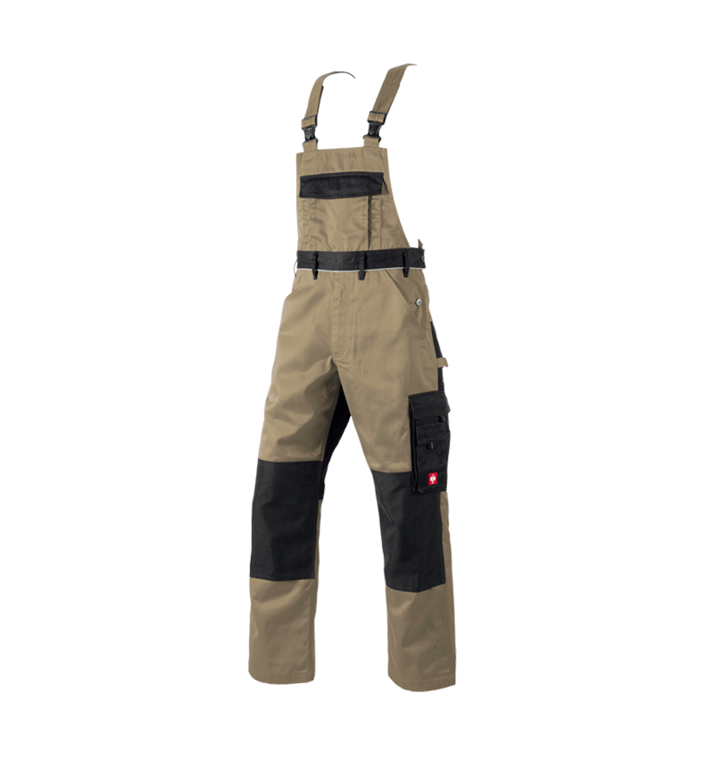 Pracovní kalhoty: Kalhoty s laclem e.s.image + khaki/černá 5