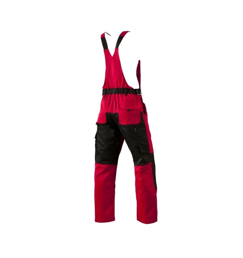 Pracovní kalhoty: Kalhoty s laclem e.s.image + červená/černá 5