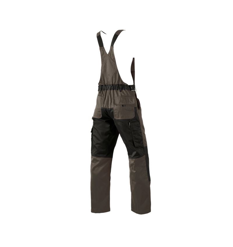 Pracovní kalhoty: Kalhoty s laclem e.s.image + olivová/černá 3