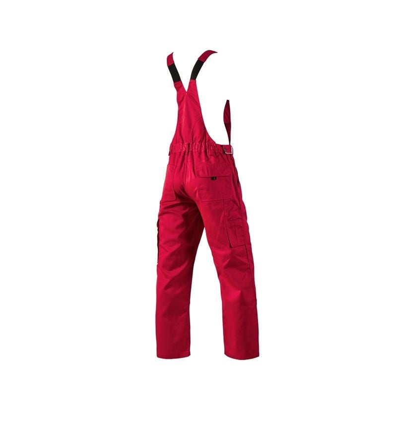 Pracovní kalhoty: Kalhoty s laclem e.s.classic + červená 3
