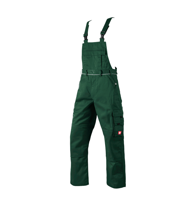 Pracovní kalhoty: Kalhoty s laclem e.s.classic + zelená 2