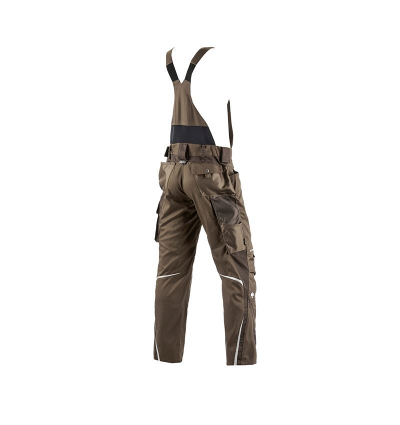 Pracovní kalhoty: Kalhoty s laclem e.s.motion + lískový oříšek/kaštan 3