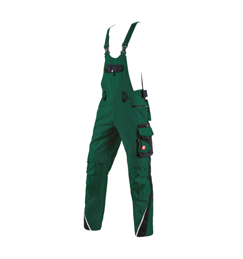 Instalatéři: Kalhoty s laclem e.s.motion + zelená/černá 2
