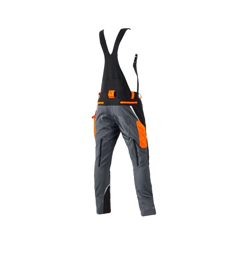 Lesnické / protipořezové oblečení: e.s. Lesnické protipořezové kalhoty s laclem, KWF + šedá/výstražná oranžová 3