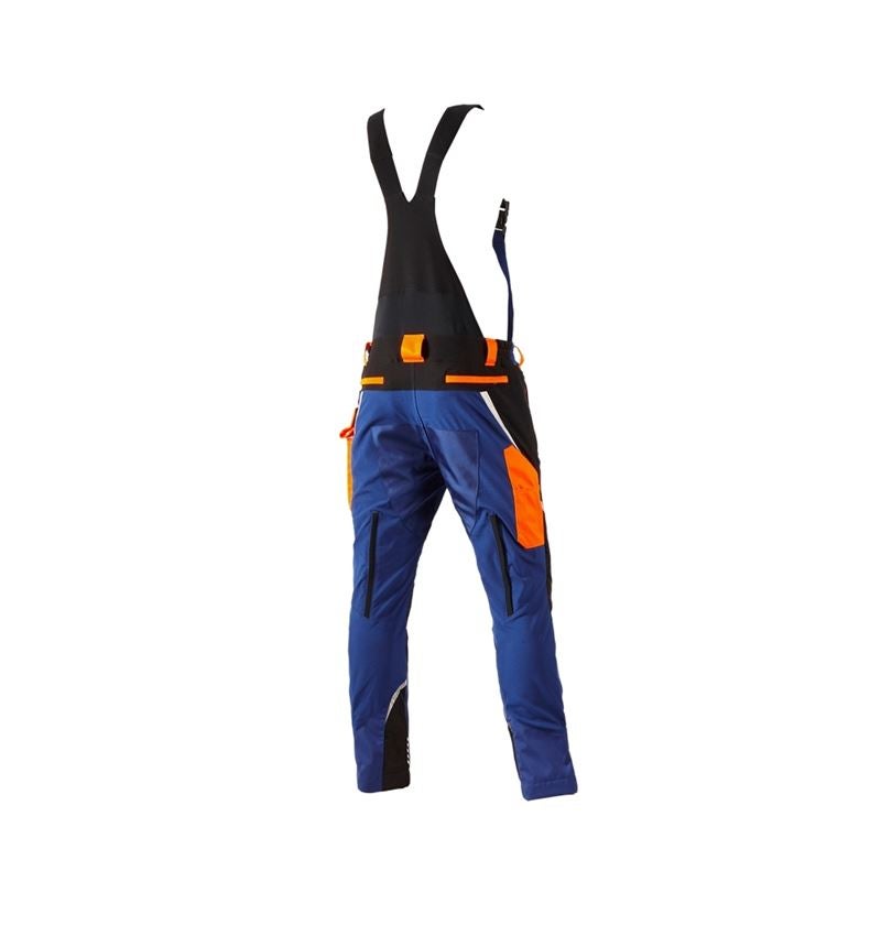 Lesnické / protipořezové oblečení: e.s. Lesnické protipořezové kalhoty s laclem, KWF + modrá chrpa/výstražná oranžová 3