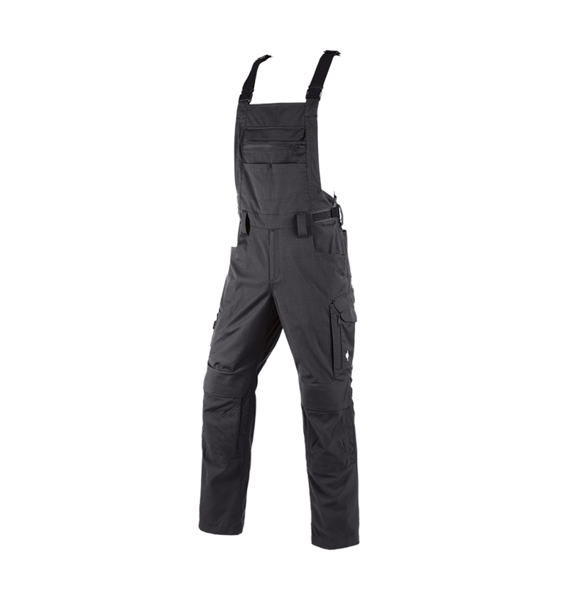 Pracovní kalhoty: Kalhoty s laclem e.s.concrete solid + černá 2
