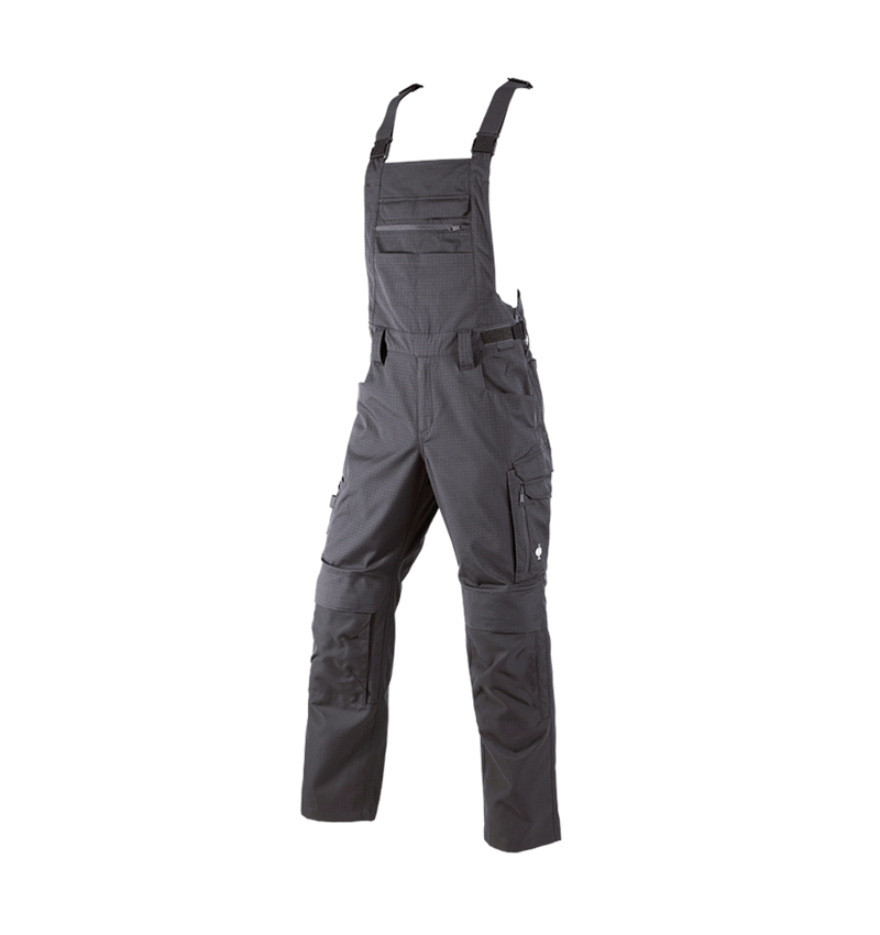 Pracovní kalhoty: Kalhoty s laclem e.s.concrete solid + antracit 2